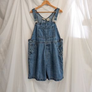 90's/Y2K denim short overalls, size 16/L/XL